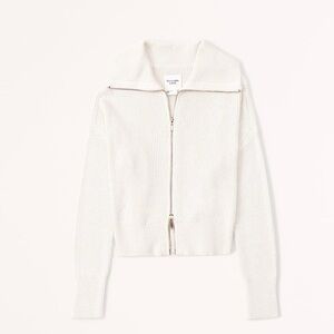 Abercrombie Double Zipped Ribbed Cardigan